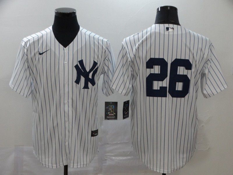 Men New York Yankees #26 No name White Nike Game MLB Jerseys